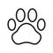 Dog paw vector icon logo cartoon illustration cat clip art french bulldog