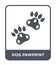 dog pawprint icon in trendy design style. dog pawprint icon isolated on white background. dog pawprint vector icon simple and