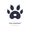 dog pawprint icon on white background. Simple element illustration from Charity concept