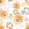 Dog paws pattern Chow