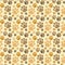 Dog paws seamless background