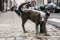 Dog peeing statue called Zinneke Pis