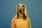 dog pet concept funny art fashion colourful stylish latex animal. Generative AI.
