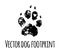 Dog pet paw footprint footstep paw print vector silhouette
