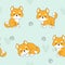 dog_print. Vector pattern with cute dog. Puppy.