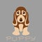 dog puppy vector illustration style Flat front