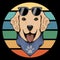 Dog retro bandana vector illustration