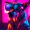 A Dog\\\'s Fashion: A Dog Wearing Shades and a Jacket.