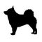 Dog Schipperke. Silhouette. Vector