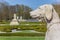 Dog sculpture in the garden of castle Nordkirchen