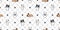 Dog seamless pattern french bulldog vector paw footprint puppy pet breed cartoon checked repeat wallpaper tile background doodle d