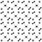 Dog seamless pattern paw footprint bone black and white wallpaper background print vector
