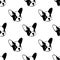 Dog Seamless vector french bulldog Pattern head scarf isolated tile background repeat wallpaper white