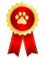 Dog show award ribbon