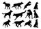 Dog Silhouettes Animal Set