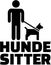 Dog sitter icon with german job title