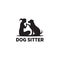 Dog sitter logo icon design vector template