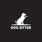 Dog sitter logo icon design vector template