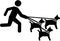 Dog sitter pictogram