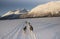 Dog sledding