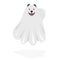 Dog spitz Halloween ghost animal tattoo icon vector illustration