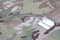 Dog tag on multicam camouflage uniform