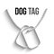 Dog Tags with Chain Vector Icon