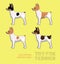 Dog Toy Fox Terrier Coloring Variations Vector Illustration