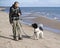 Dog Trainer at Beach