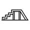 Dog training stairs icon, outline style