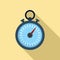 Dog training stopwatch icon, flat style