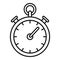 Dog training stopwatch icon, outline style