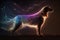 dog with translucent streamline interpretation created by generative AI