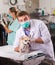Dog undergoing surgery at vets