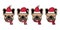 Dog vector french bulldog Christmas Santa Claus Xmas hat scarf cartoon character logo icon illustration brown