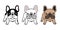 Dog vector french bulldog icon cartoon character puppy breed logo illustration