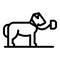Dog walk icon outline vector. Pet leash