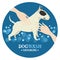 Dog washing Pet Grooming Bull terrier Design label