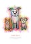 Dog watercolor illustration, animal paint, Hand sketch,