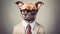 Dog Wearing Glasses and Suit