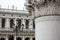 The Doge`s Palace Column. San Marco square in Venice Italy. Column details.