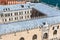 Doge`s Palace or Palazzo Ducale taken from above, Venice, Italy. Doge`s house is a famous historical landmark of Venice