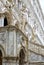Doge`s Palace or Palazzo Ducale, Venice, Italy. It is famous landmark of Venice. Scenery of ornate Giant`s staircase of old Doge`s