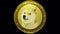 Dogecoin cryptocurrency digital currency virtual modern video meme coin hi-tech currency 3D animation crypto art logo 4K