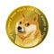 Dogecoin cryptocurrency symbol. Dogecoin DOGE isolated on white background