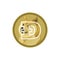 Dogecoin DOGE cryptocurrency icon isolated on white background. Digital currency.