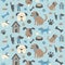 Doggy Collection Seamless Pattern