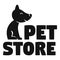 Doggy pet store logo, simple style