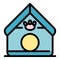 Doghouse icon color outline vector