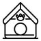 Doghouse icon, outline style